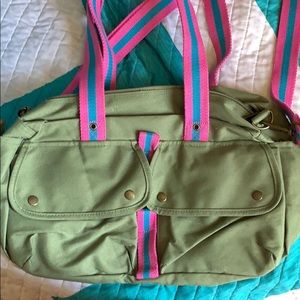 mini army green duffle bag